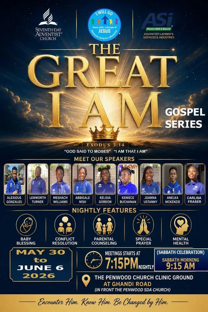 The Great I Am gospel series flyer
