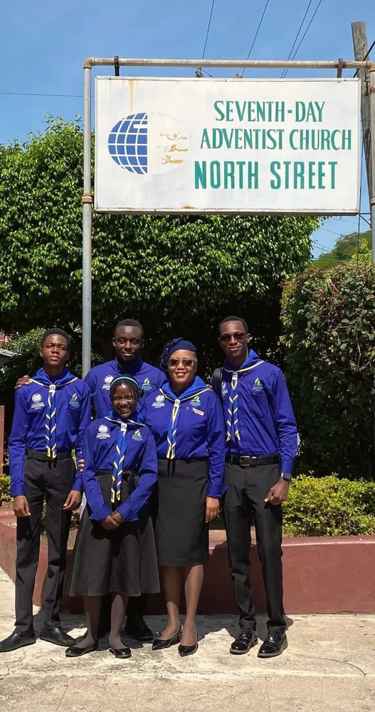 Penwood ASI missionaries outside the North Street Seventh-day Adventist Church